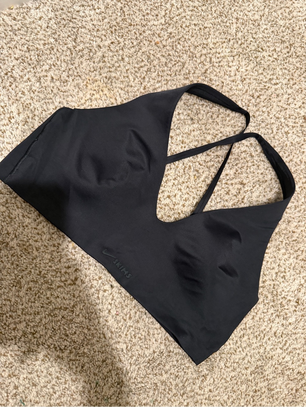 SKIMS Black Seamless Sports Bra
